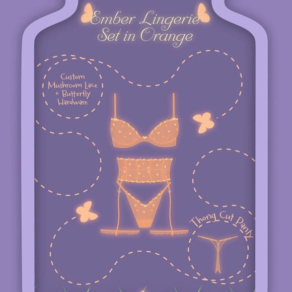 Ember Panty + Garter in Orange - Picture 7 of 7